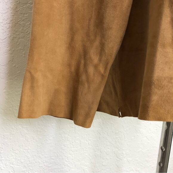 Maje caramel tan brown goat suede hook front popover top size 2 or US 6 - Picture 4 of 16